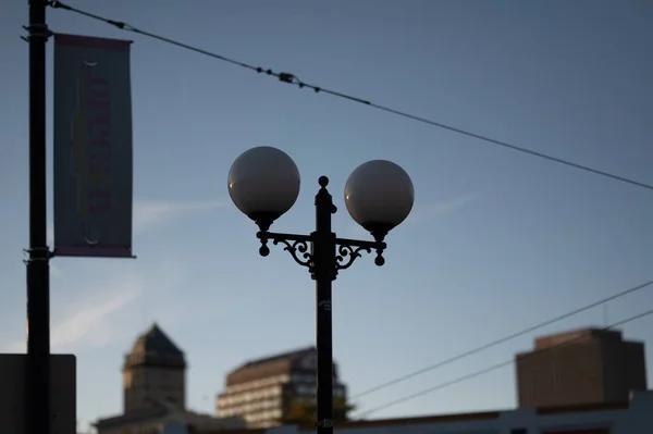 Dayton Ohio Şehir Merkezinde Simetrik Bir Işık Noktası — Stok fotoğraf