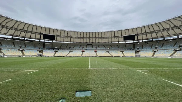 Krajina Fotbalového Hřiště Stadionu Maracana Rio Janeiru Brazílii — Stock fotografie