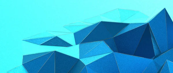Eine Digitale Illustration Des Blauen Geometrischen Mosaikhintergrundes — Stockfoto