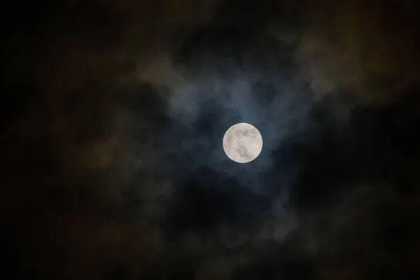 Una Splendida Vista Una Luna Piena — Foto Stock