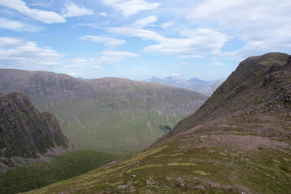 Krásná Krajina Hor Údolí Zamračený Den Skotsku — Stock fotografie