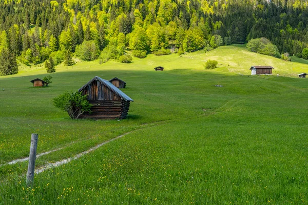 Eine Faszinierende Aufnahme Einer Bergigen Landschaft Bayern Deutschland — Stockfoto