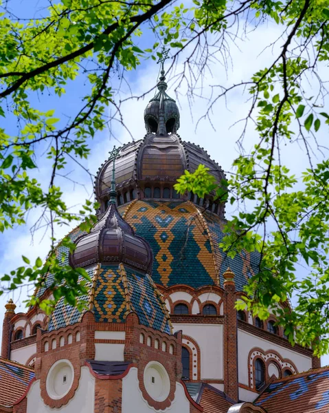 Een Verticaal Shot Van Subotica Synagoge Servië Een Zonnige Dag — Stockfoto