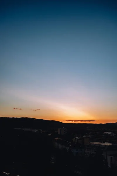 Vacker Bild Solnedgång Över Staden Zvolen — Stockfoto