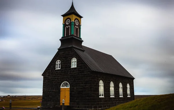 Piękny Widok Budir Kościoła Budir Islandia — Zdjęcie stockowe