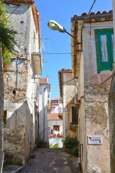 Eine Enge Straße Rivello Einem Dorf Der Basilikata Italien — Stockfoto