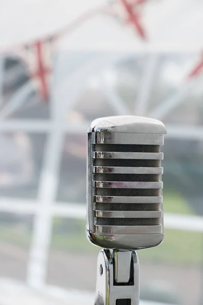 1940 Era Vintage Microphone Lipstick Marks Bletchley Park 1940 Vintage — Stock Photo, Image