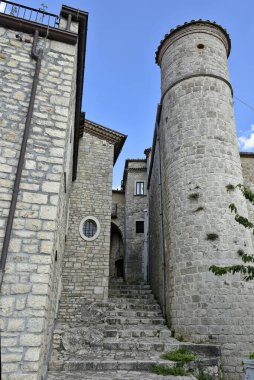 San Marco Dei Cavoti 'de dar bir caddeye yakın çekim.