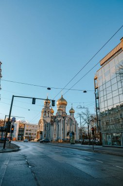 Litvanya 'nın tarihi Vilnius şehrinin güzel bir manzarası.