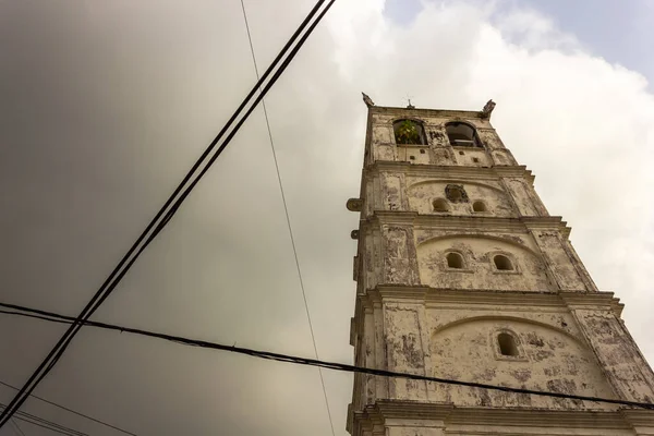 Låg Vinkel Syn Det Antika Tornet Talet Masjid Kampang Kling — Stockfoto