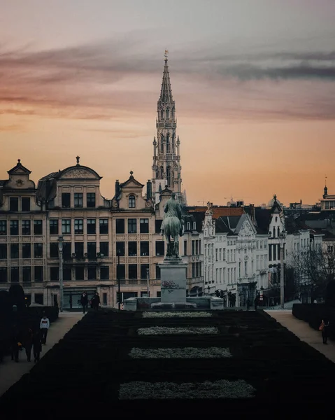 Vertikální Záběr Architekturu Bruselu Belgie — Stock fotografie