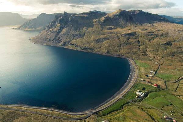 Fjord Isolé Dans Partie Nord Islande Près Gjogur — Photo
