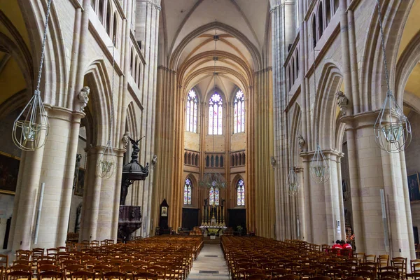 Kören Den Historiska Katedralen Saint Benigne Dijon Frankrike — Stockfoto