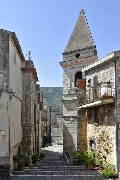 Eine Enge Straße Vallecorsa Einem Dorf Der Region Latium Italien — Stockfoto