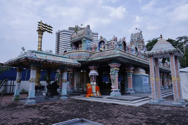 Dia Sombrio Templo Penang Hill Cidade George Com Nuvens Pairando — Fotografia de Stock