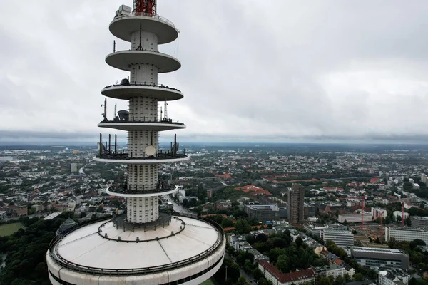 Αεροφωτογραφία Του Πύργου Τηλεπικοινωνιών Heinrich Hertz Στο Αμβούργο — Φωτογραφία Αρχείου