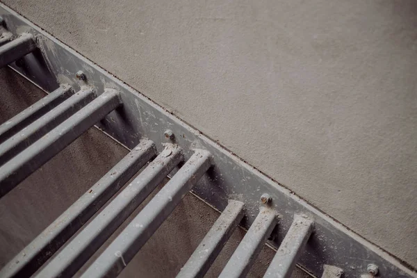 Een Close Van Oude Metalen Trappen — Stockfoto