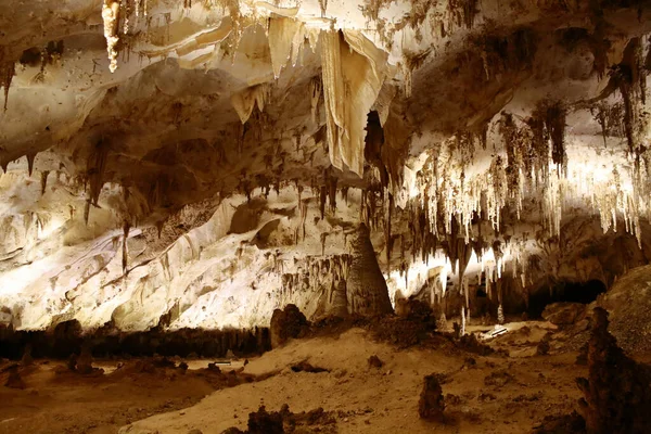 Beautiful Landscape Cave Icicles Carlsbad Caverns National Park — Stock Photo, Image