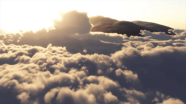 Una Vista Aérea Las Nubes Hinchadas Día Soleado — Foto de Stock