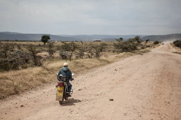 Motorcycle Road Maasai Mara National Reserve Kenya — Stock Photo, Image