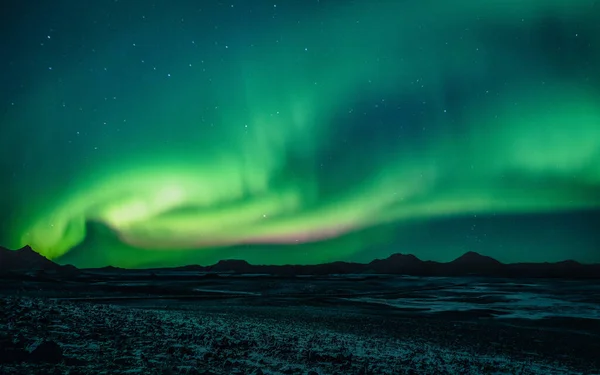 극광을 북대서양 아름다운 — 스톡 사진