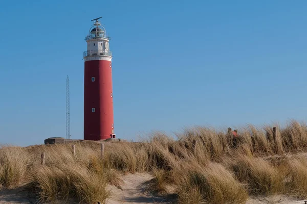 Krajobraz Latarni Morskiej Texel Północy Texel Holandii — Zdjęcie stockowe