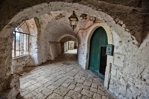 Narrow Hallway Medieval Village Pietramelara Province Caserta Italy — Stock Photo, Image