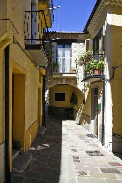 Vertikální Záběr Úzké Uličky Vesnici Calvello Italském Regionu Basilicata — Stock fotografie