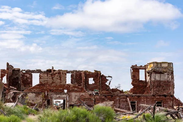 Primer Plano Las Ruinas Del Pueblo Abandonado Epecuen Después Gran —  Fotos de Stock