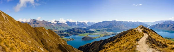 Uma Foto Panorâmica Pico Roys Wanaka Nova Zelândia — Fotografia de Stock