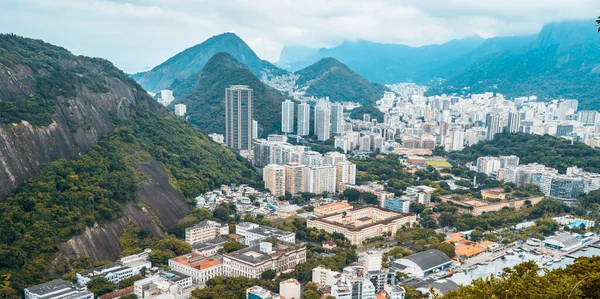 Eine Luftaufnahme Des Zentrums Von Rio Vom Zuckerhut Aus — Stockfoto