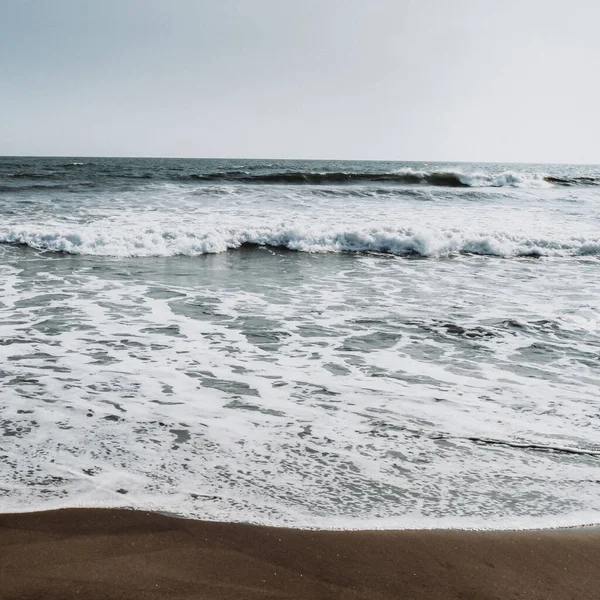 Rivage Sablonneux Des Vagues Calmes Guatemala Amérique Centrale — Photo