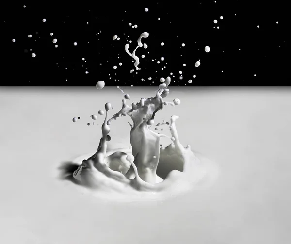 Крупный План Брызг Белой Жидкости — стоковое фото