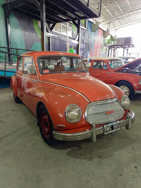 Starý Oranžový Auto Union Dkw 1000 Čtyřdveřový Saloon 1960 1970 — Stock fotografie