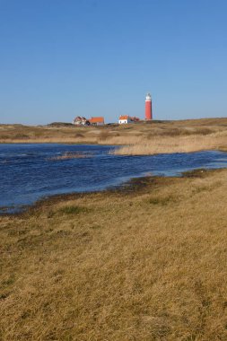 Hollanda, Teksas 'ın kuzeyindeki Deniz feneri Texel manzarası.