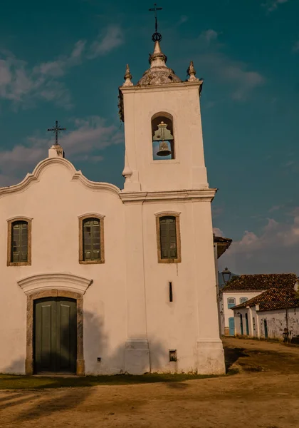 Plano Vertical Iglesia Colonial Nuestra Señora Los Dolores Paraty Brasil —  Fotos de Stock