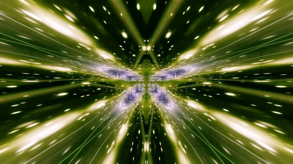 Een Levendige Moderne Achtergrond Met Verlichte Groene Lichten Beweging Lange — Stockfoto