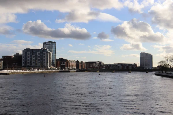 Beautiful View River Shannon Limerick Skyline — Stock Photo, Image