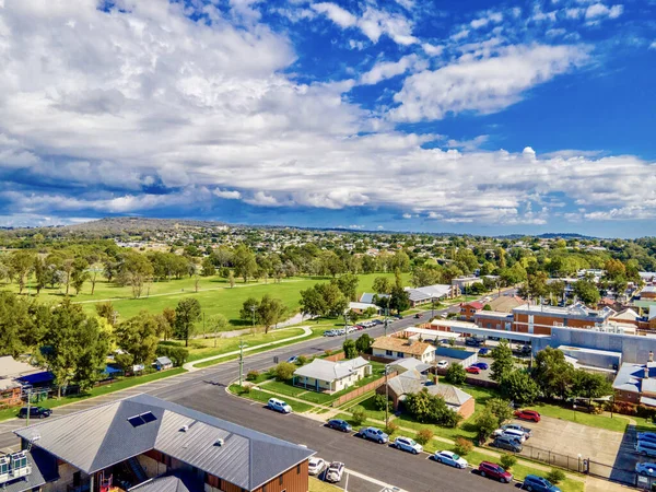 Veduta Aerea Della Città Inverell Nel Nuovo Galles Del Sud — Foto Stock