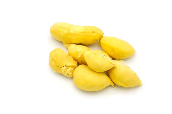 Sebuah Gambar Close Dari Pulps Durian Kuning Pada Latar Belakang — Stok Foto