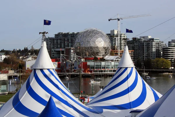 Cirque Soleil Nents Science World Museum Building Vancouver British Columbia — стокове фото