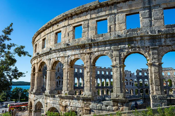 Den Vackra Arkitekturen Pula Arena Kroatien — Stockfoto