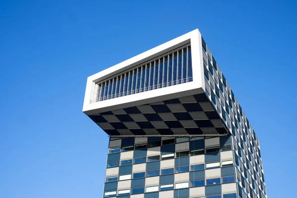 Universidad Mainport Rotterdam Los Países Bajos Sobre Fondo Cielo Azul —  Fotos de Stock