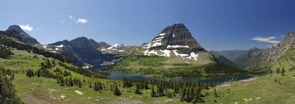 Vista Panorámica Del Lago Escondido Parque Nacional Glaciar — Foto de Stock