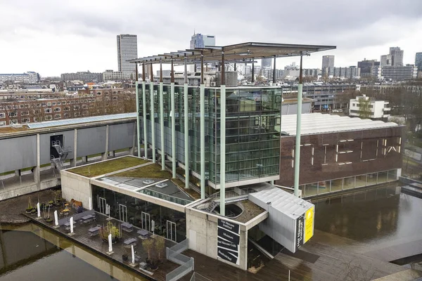 Het Nieuwe Enstitüsü Mimarlık Müzesi Kültür Merkezi Binasının Dış Cephesine — Stok fotoğraf