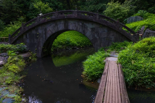 Scenic View River Old Bridge Woods — Stock Photo, Image