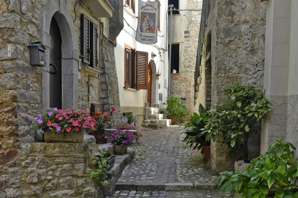 Een Dichtbij Van Een Straat Lenola Italie — Stockfoto