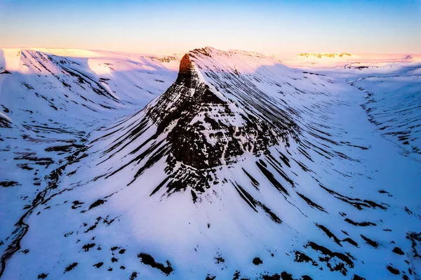 Eine Luftaufnahme Des Berges Island — Stockfoto