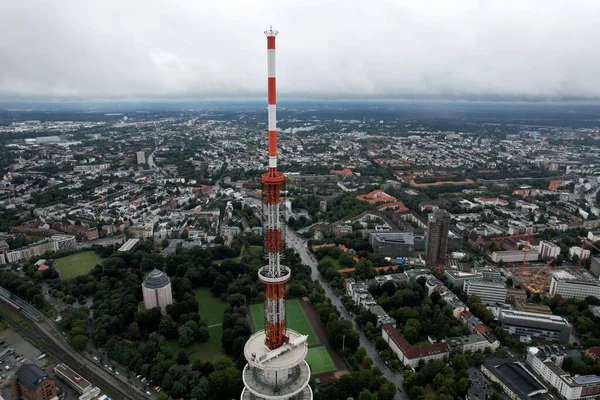 Una Vista Aérea Torre Telecomunicaciones Heinrich Hertz Hamburgo — Foto de Stock