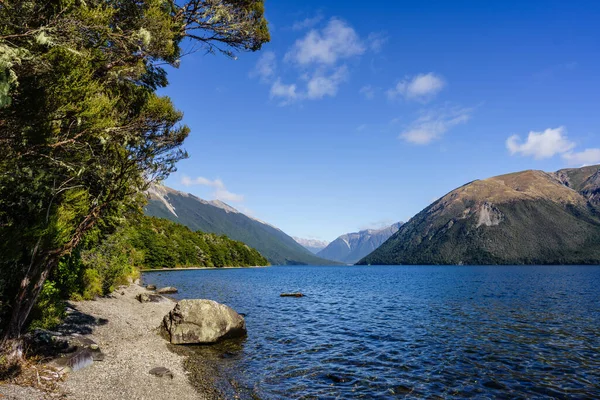 Krásný Výhled Národní Park Nelson Lakes Novém Zélandu — Stock fotografie